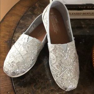 TOMS Sequined Slip On - Size 8